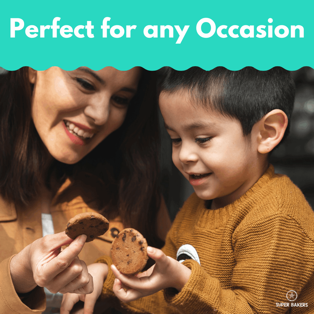 Double Chocolate Chip Cookie Baking Mix with easy instructions, perfect for family fun and gifting.