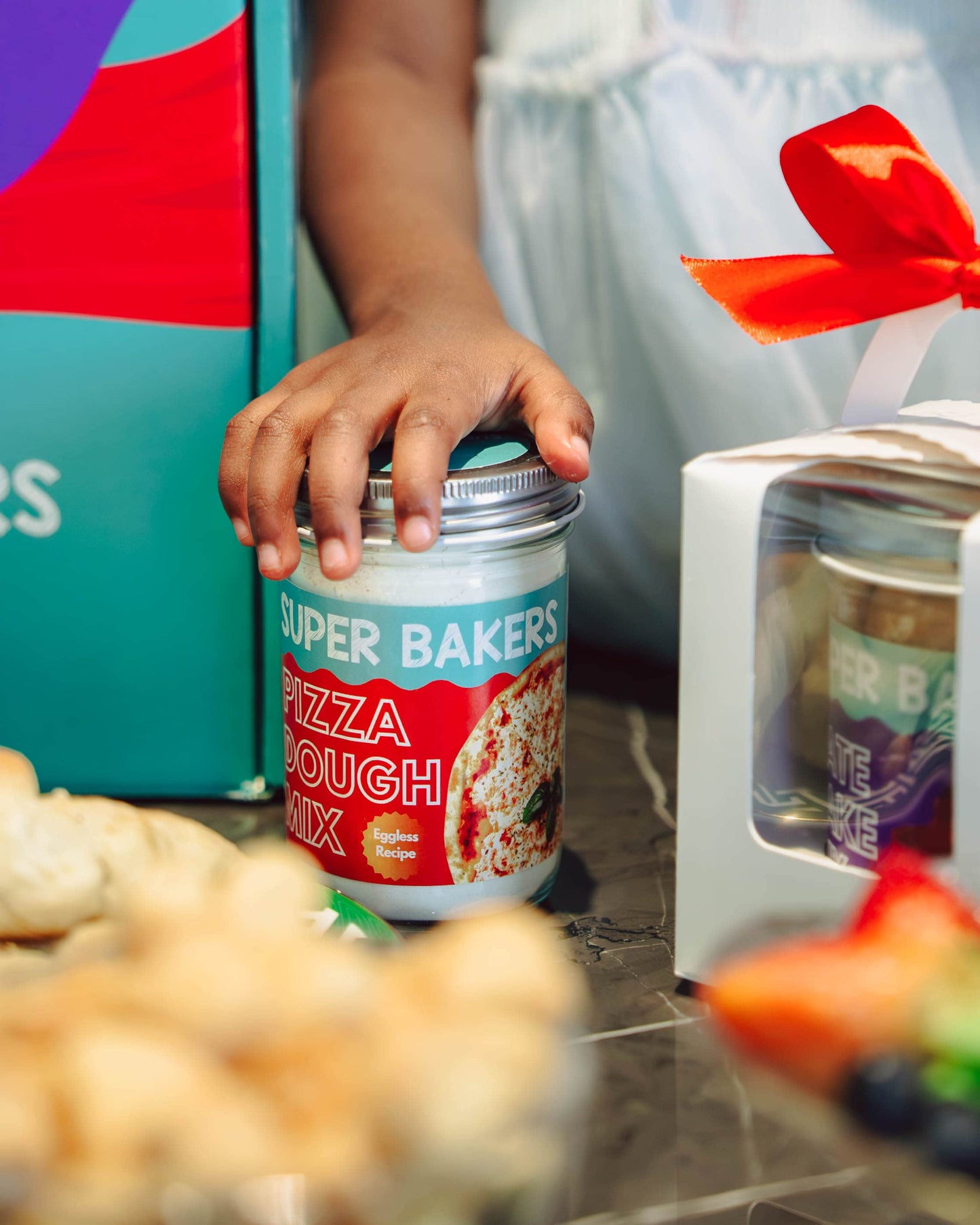 Pizza Dough mix with person make pizza at home